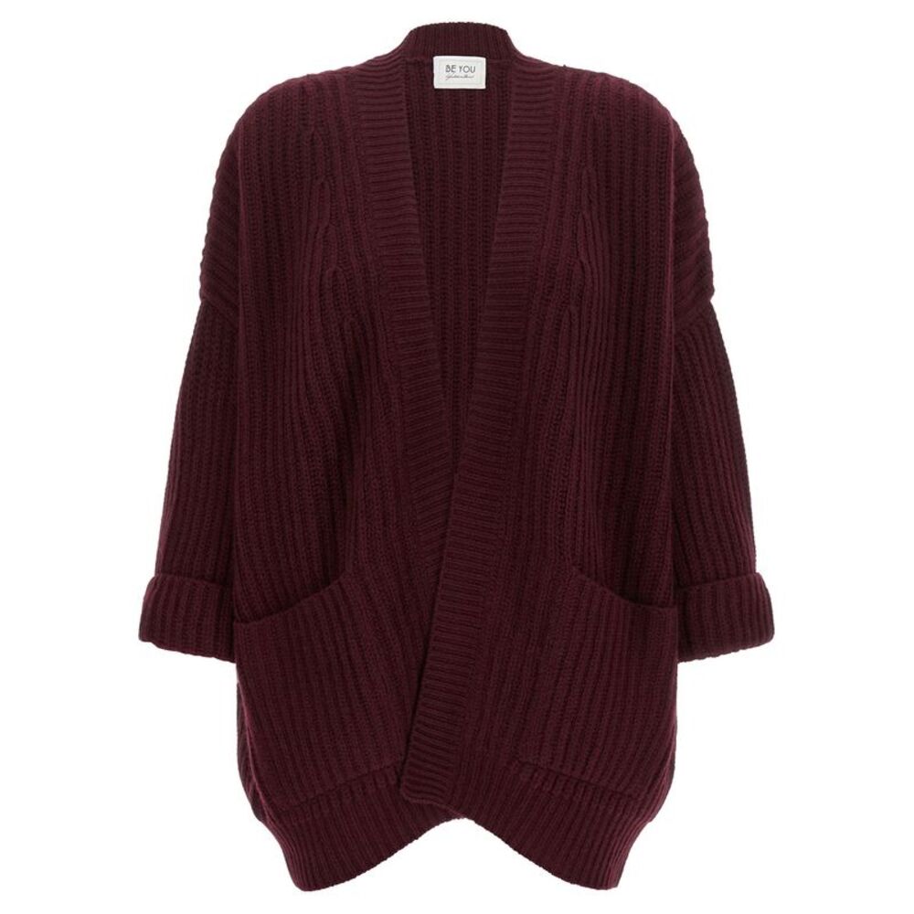 BE YOU Bordeaux Cashmere Women's Cardigan